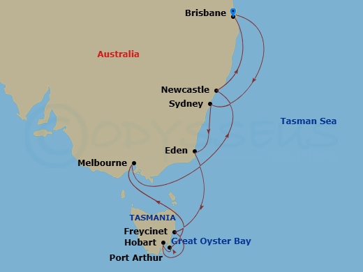 Itinerary map