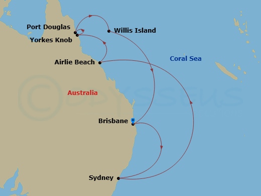 Itinerary map