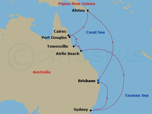Itinerary map