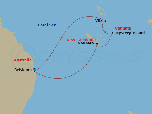 Itinerary map