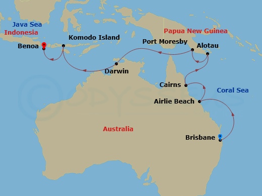 Itinerary map