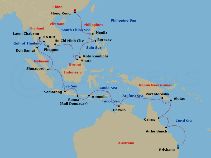Itinerary map