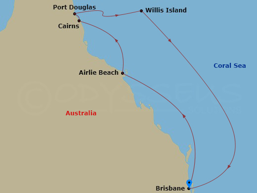 Itinerary map