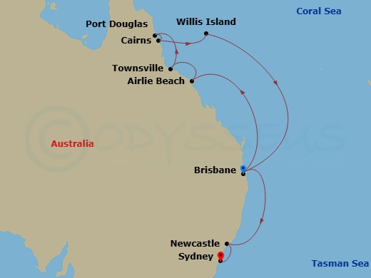 Itinerary map