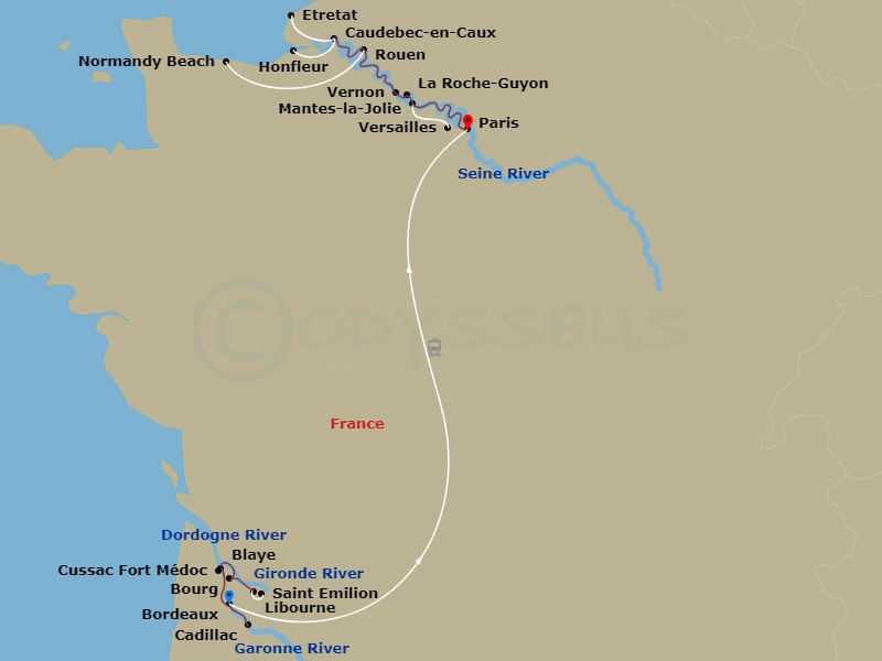Itinerary map