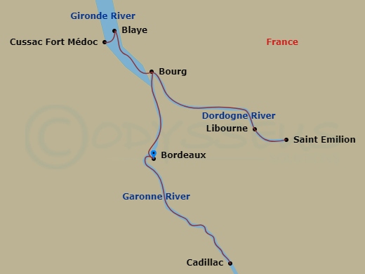 Itinerary map