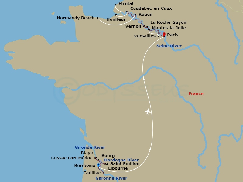 Itinerary map