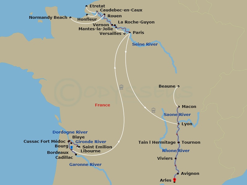 Itinerary map