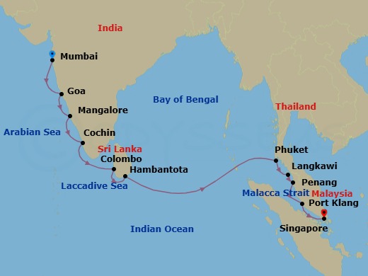 Itinerary map