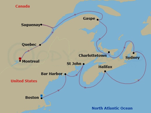 Itinerary map
