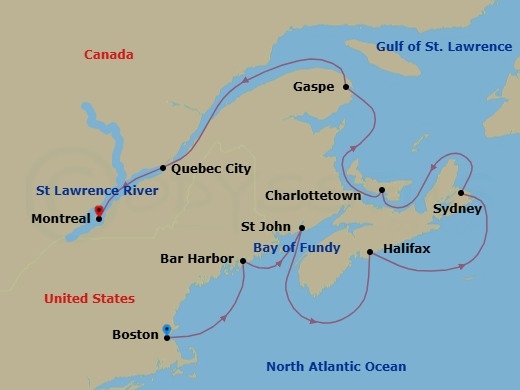 Itinerary map