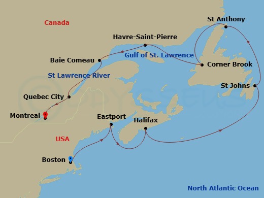 Itinerary map