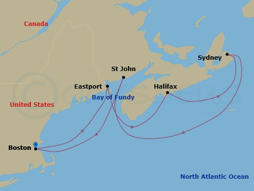Itinerary map