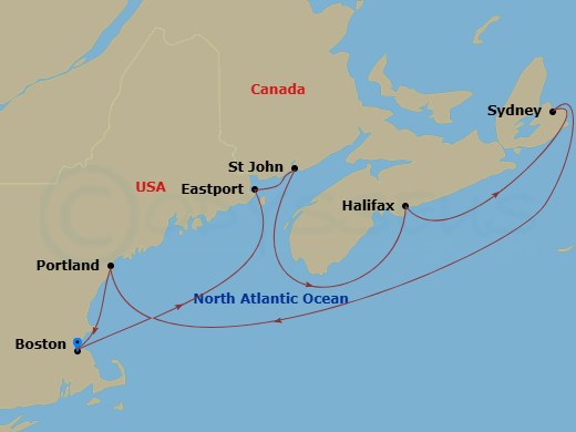 Itinerary map
