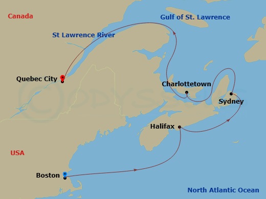 Itinerary map