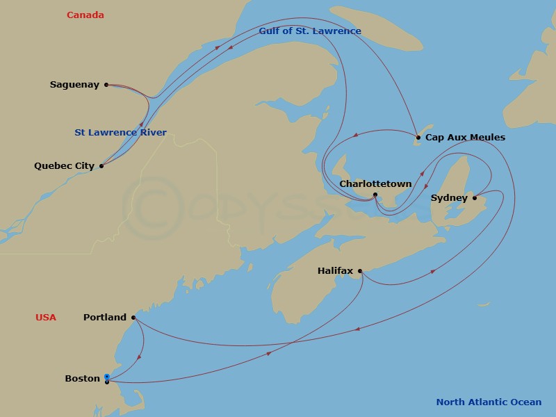 Itinerary map