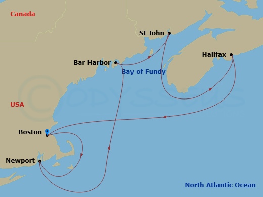 Itinerary map