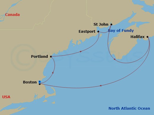 Itinerary map