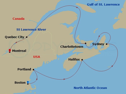 Itinerary map