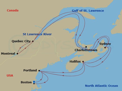 Itinerary map