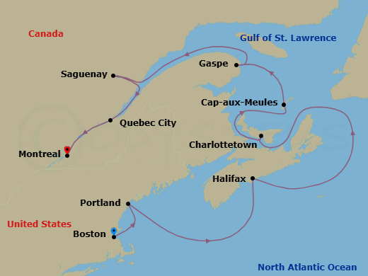 Itinerary map