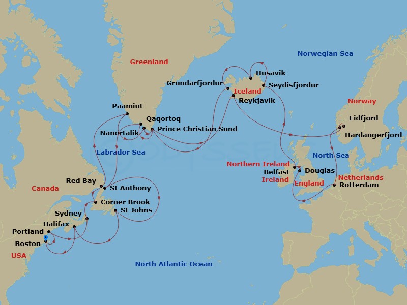 Itinerary map