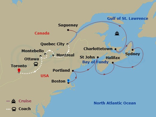 Itinerary map