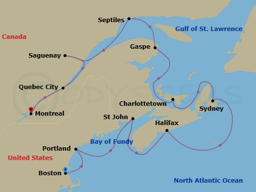 Itinerary map