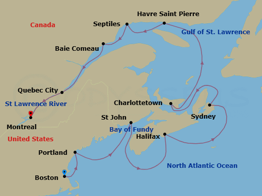 Itinerary map