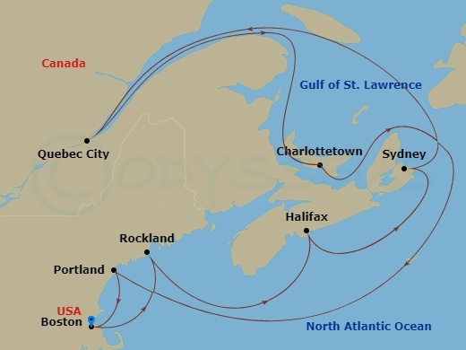 Itinerary map