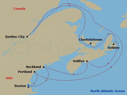 Itinerary map