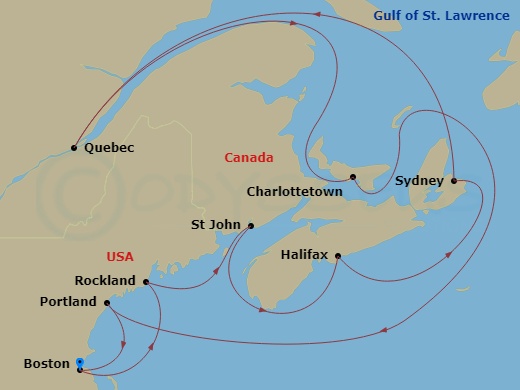 Itinerary map