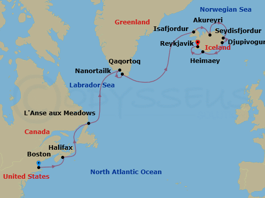 Itinerary map