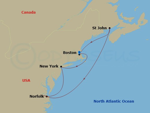 Itinerary map