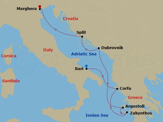 Itinerary map