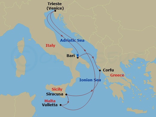 Itinerary map