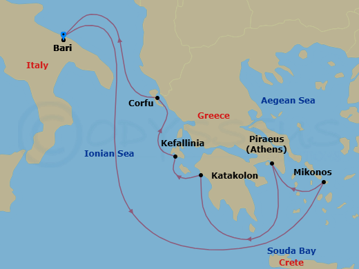 Itinerary map