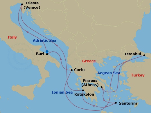 Itinerary map