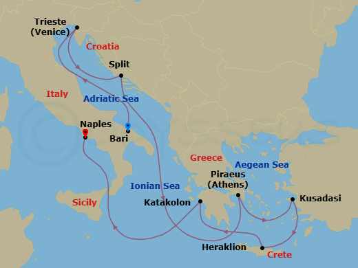 Itinerary map