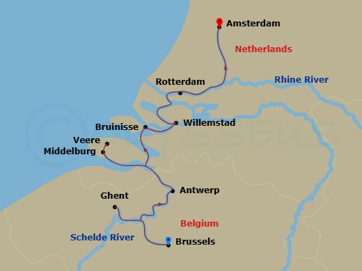 Itinerary map