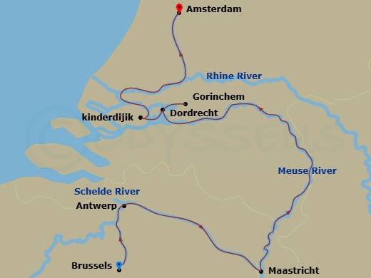 Itinerary map