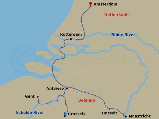 Itinerary map