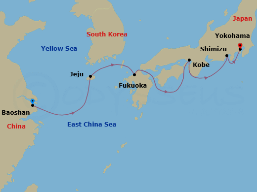 Itinerary map