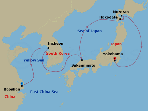 Itinerary map