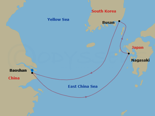 Itinerary map