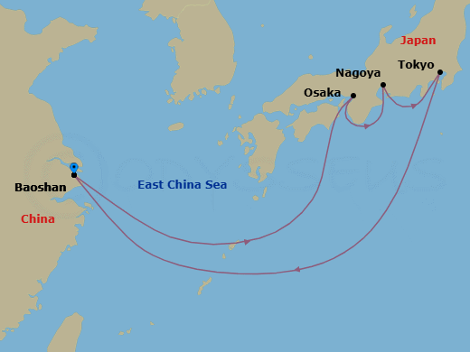 Itinerary map