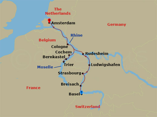 Itinerary map