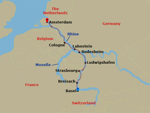 Itinerary map