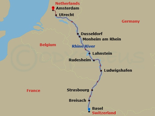 Itinerary map