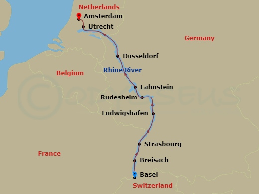 Itinerary map